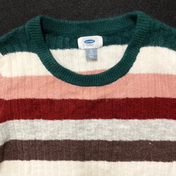 Women's Old Navy Sweater Size XS Petite Striped - Picture 2 of 8